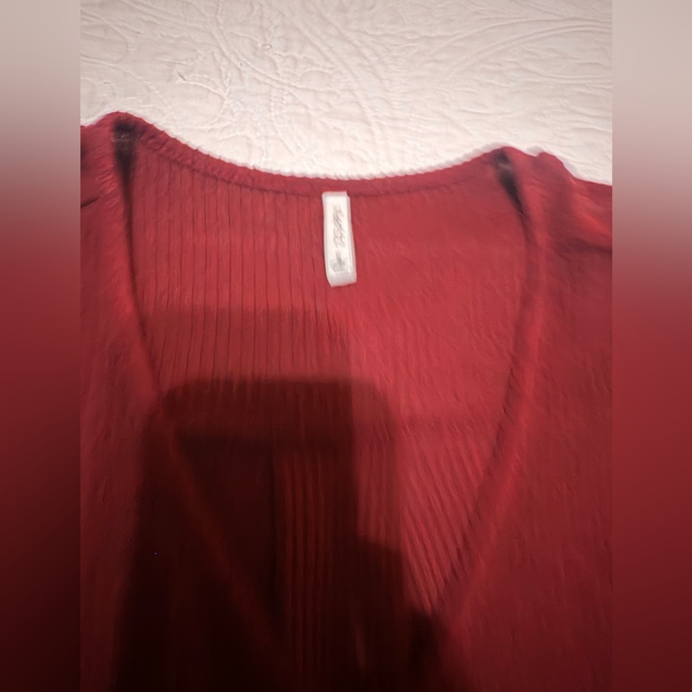 Z Supply Burgundy Wrap Top - Picture 3 of 3